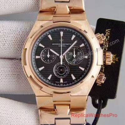 Overseas Rose Gold Swiss Replica Vacheron Constantin Chronograph Watches